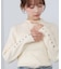 【Bab】【選べるサイズ展開】袖ボタンハイネックリブニットトップス