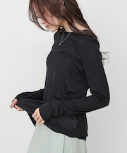 【Bab】ベーシックセミシアーカットソー