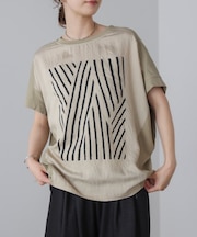モノトーンゼブララインTシャツ