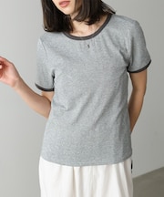 【Bab】配色リンガーTシャツ