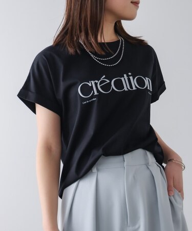 厚盛刺しゅうロゴTシャツ