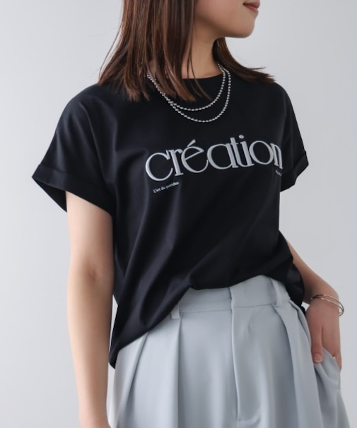 厚盛刺しゅうロゴTシャツ