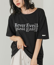 【Bab】ロゴプリント刺しゅうTシャツ