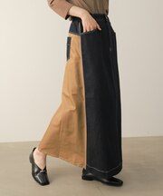 【セットアップ対応】ドッキングデニムスカート