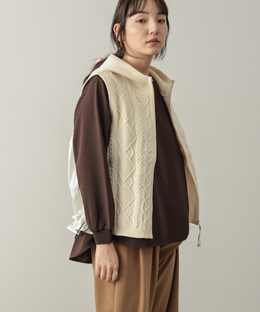 ダイヤケーブル布帛ドッキングベスト