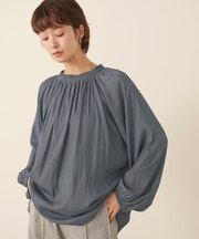 ネックギャザーブラウス