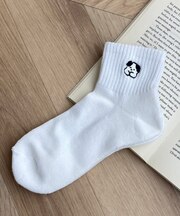 アンクルパイルゆる刺繍ソックス