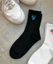 ハートロゴ刺繍ソックス
