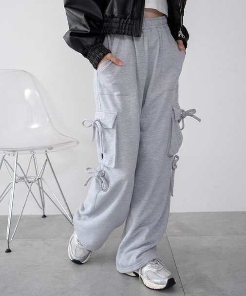 リボンカーゴスウェットパンツ