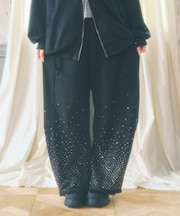 ビジューリボンスウェットパンツ