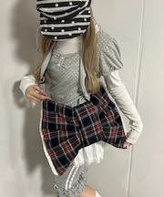タータンチェック3WAYリボンバッグ
