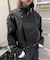スタンドカラーライダースジャケット