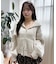 モールニットショートパーカー