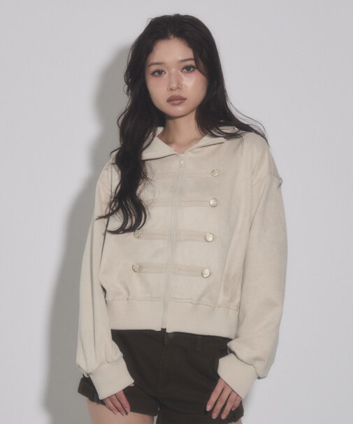 Fスエードナポレオントラックジャケット
