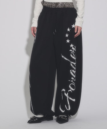 レイヤードプリントスウェットパンツ