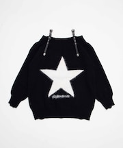 ベルトショルダースターニット