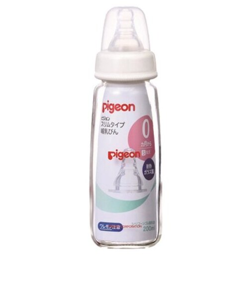 スリムタイプ 哺乳びん (ガラス製) 200ml