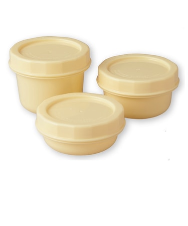 ぎゅっとしまって 汚れスルン 離乳食保存容器セット イエロー