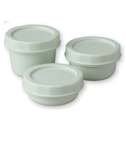ぎゅっとしまって 汚れスルン 離乳食保存容器セット グリーン