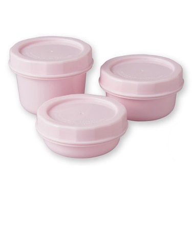 ぎゅっとしまって 汚れスルン 離乳食保存容器セット ピンク