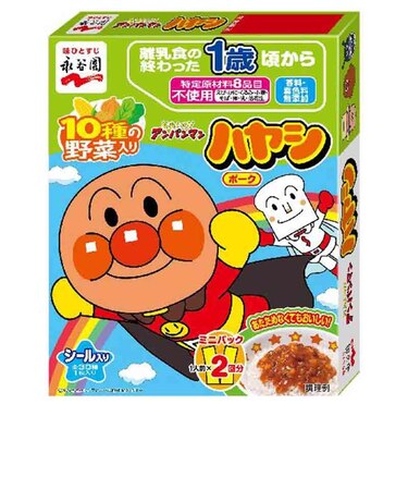 ◎アンパンマン 10種の野菜入り ハヤシ ポーク