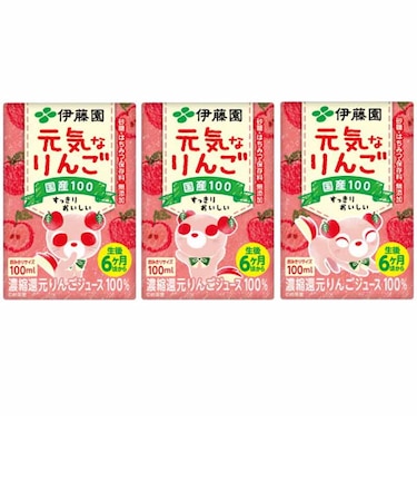 ◎伊藤園 元気なりんご 100ml 3個パック