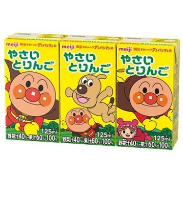 ◎それいけ!アンパンマンのやさいとりんご 125ml 3個パック