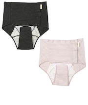 帝王切開の方におすすめ全開産褥ショーツ２枚組　ピンク
