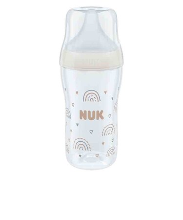 パーフェクトマッチほ乳びんプラスチック製/260ML/レインボー/適温目盛り付き