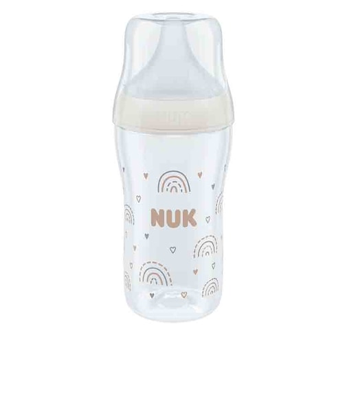 パーフェクトマッチほ乳びんプラスチック製/260ML/レインボー/適温目盛り付き