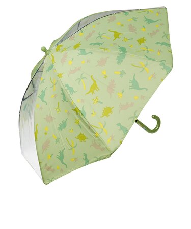 [45・50cm]フチまる傘　恐竜　グリーン