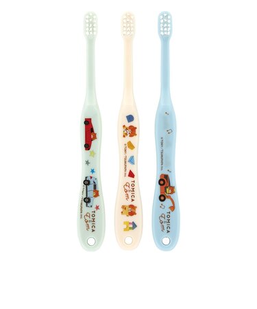 乳児用 歯ブラシ 3本セット トミカとトム