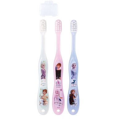 園児用 歯ブラシ 3本セット キャップ付 アナと雪の女王