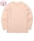 [キッズ]いつものTシャツ　長袖　テレコ素材　ピンク