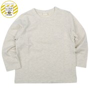 [キッズ]いつものTシャツ　長袖　天竺素材　アイボリー
