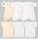新生児肌着6点スナップ　半袖・七分袖　アイボリー