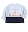 [ベビー]長袖Tシャツ　切替　ディズニー　サックス