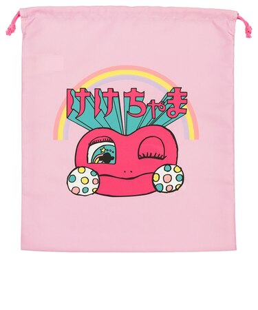 巾着大　けけちゃま　ピンク