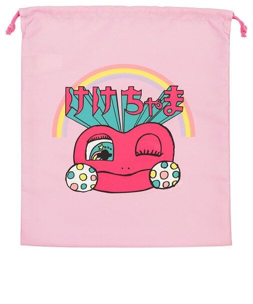 巾着大　けけちゃま　ピンク