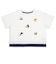 [ベビー]半袖　Tシャツ　飛び刺しゅう　オフホワイト