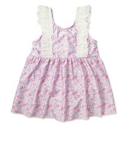 [キッズ]ワンピース水着 花柄 肩レース