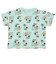 [キッズ]半袖　Tシャツ　総柄　ペパーミント