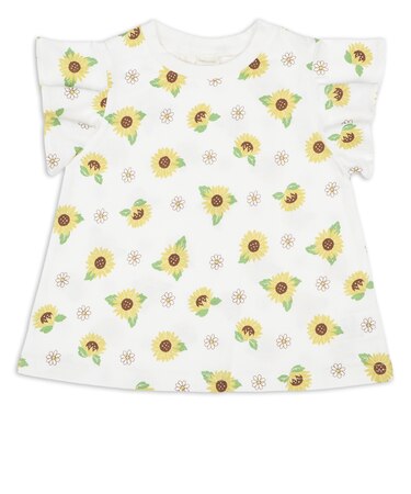 [キッズ]半袖　Tシャツ　総柄　イエロー