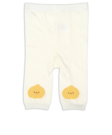 [ベビー]レギンスパンツ　ひよこ　オフホワイト