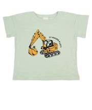 [ベビー]半袖Tシャツ　パネル　キミドリ