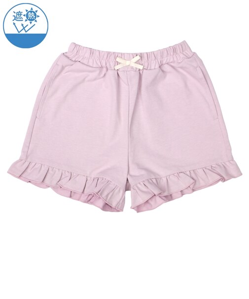 [キッズ]ショートパンツ　遮熱　パープル