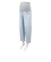 バレルレッグデニムパンツ　サックス