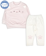 [ベビー]ねんね応援　長袖　パジャマ　マシュマロストレッチ　ねこ