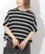 《一部WEB限定追加2》フレンチスリーブボーダーTシャツ