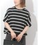 《一部WEB限定追加2》フレンチスリーブボーダーTシャツ